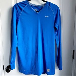 Women’s Blue Nike dri-fit long sleeve shirt